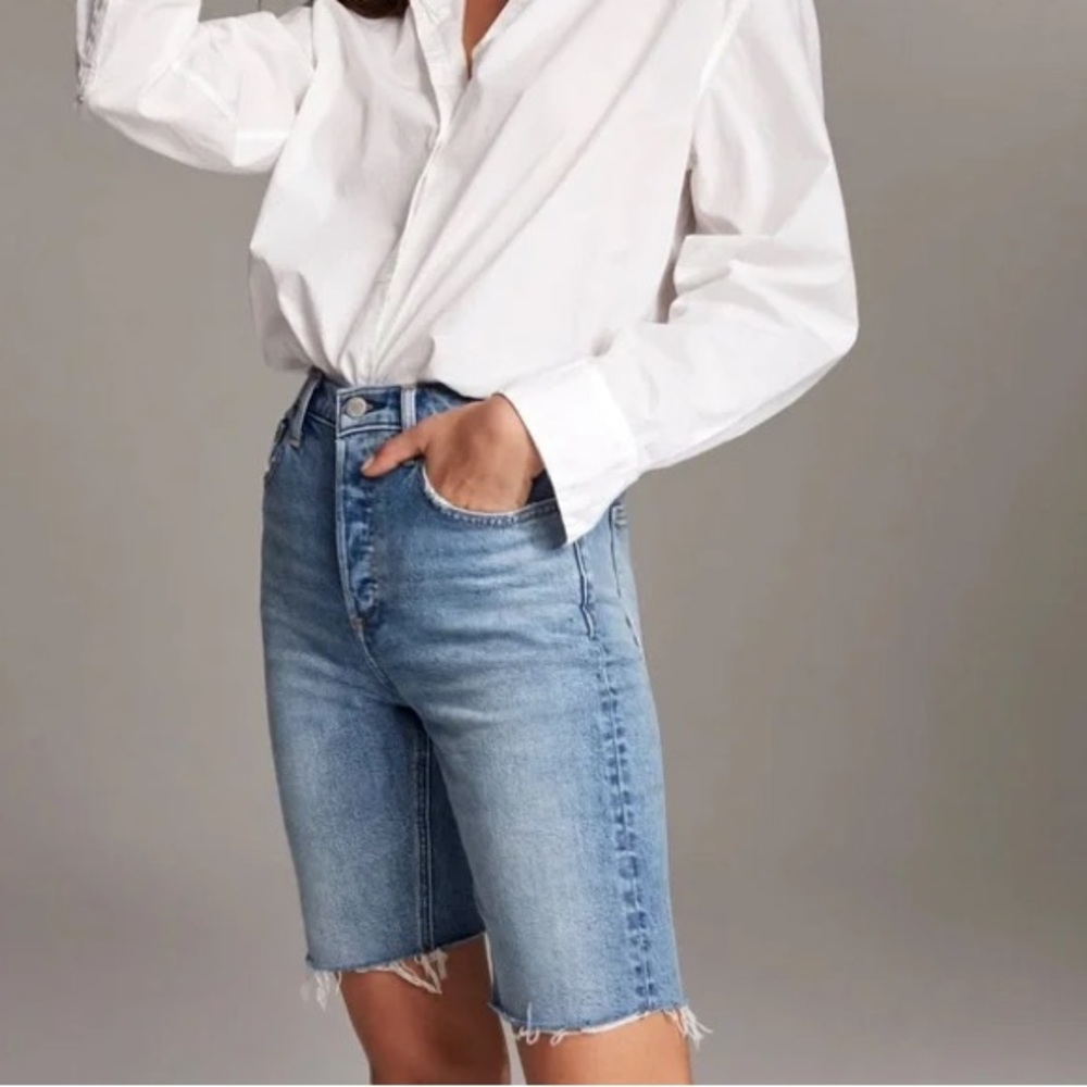 Aritzia Denim Forum The Joni Mid Length Denim Short